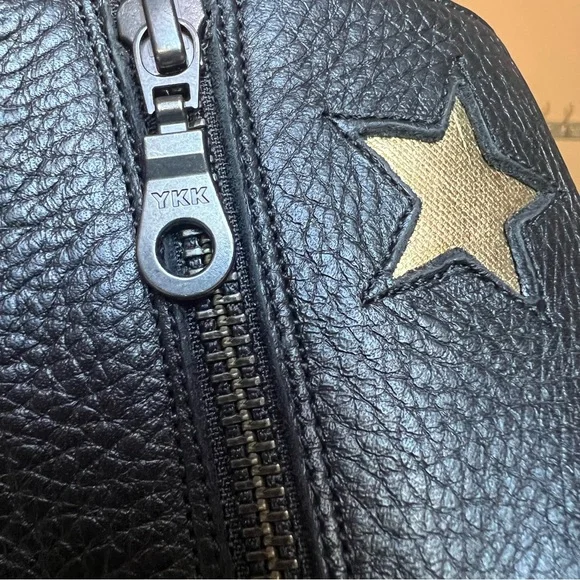 MODERN VICE Golden Bolt Black & Metallic Gold Leather Ankle Boots Size EU 35/US5 - Picture 8 of 16